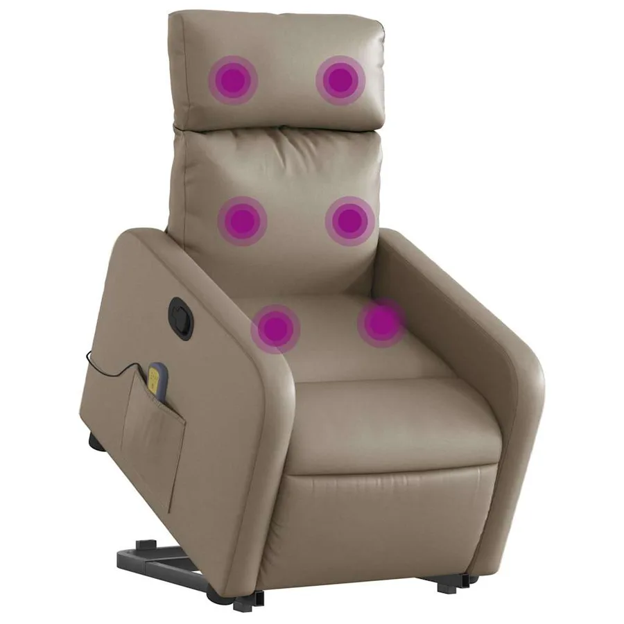 Fauteuil inclinable de massage Cappuccino Similicuir - 3
