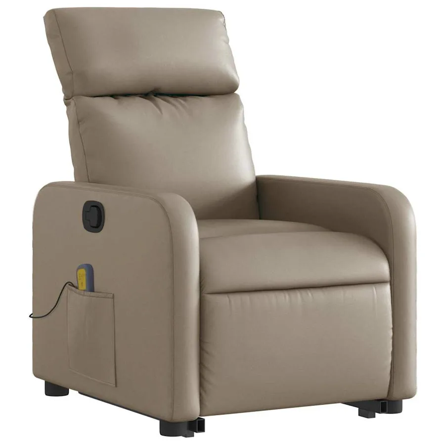 Fauteuil inclinable de massage Cappuccino Similicuir - 4