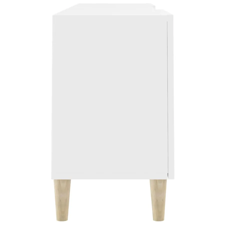 Meuble TV Blanc 150x30x50 cm Bois d'ingénierie - 7