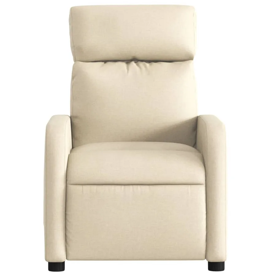 Fauteuil de massage inclinable Crème Tissu - 7