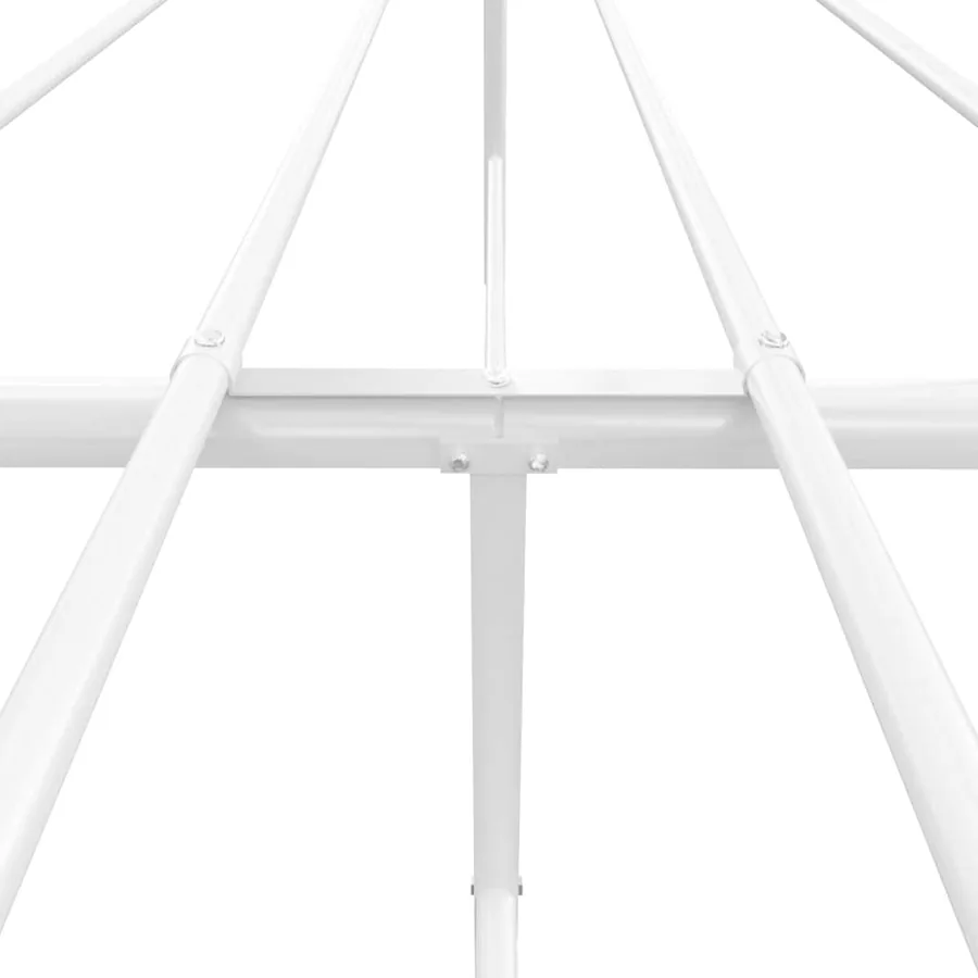 Cadre de lit métal sans matelas et tête de lit blanc 183x213 cm - 10