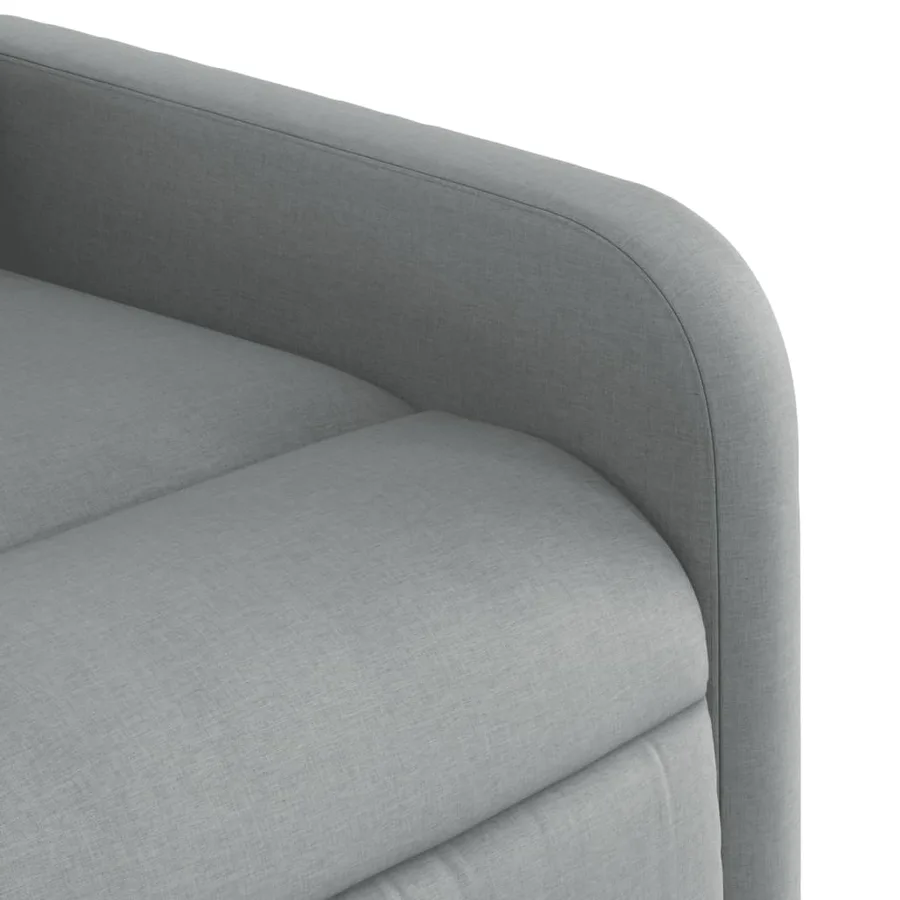 Fauteuil de massage inclinable électrique gris clair tissu - 11