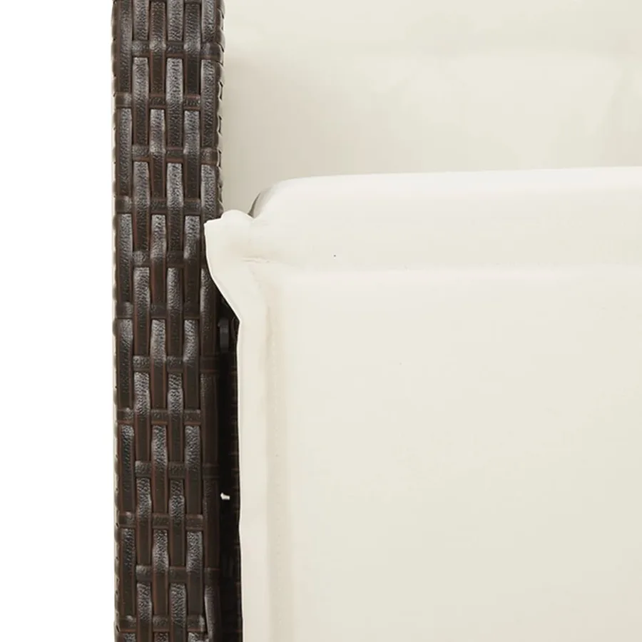 Chaises inclinables de jardin lot de 2 avec repose-pied rotin - 10