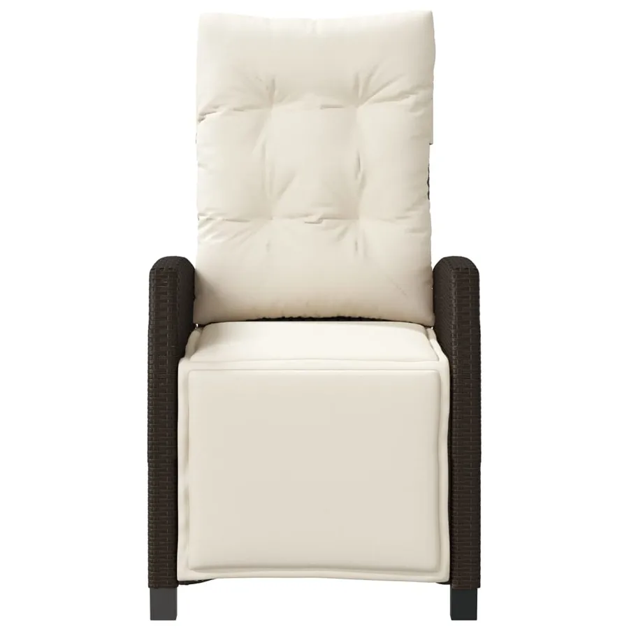 Chaises inclinables de jardin lot de 2 avec repose-pied rotin - 5