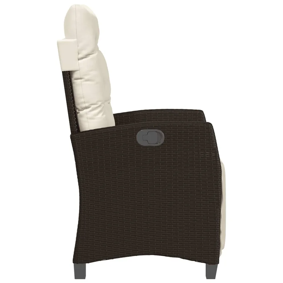 Chaises inclinables de jardin lot de 2 avec repose-pied rotin - 6