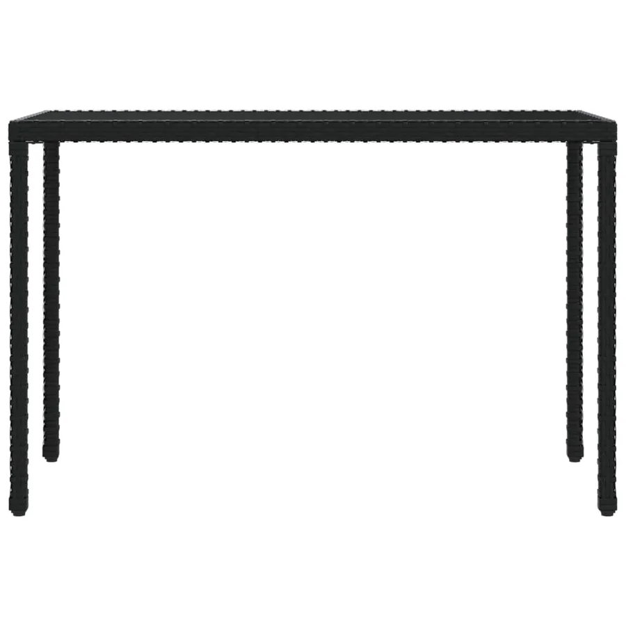 Ensemble à manger de jardin coussins 6pcs noir résine tressée - 5
