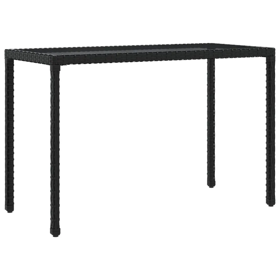 Ensemble à manger de jardin coussins 6pcs noir résine tressée - 6