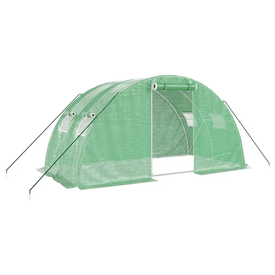 Serre avec cadre en acier vert 8 m² 4x2x2 m - 2