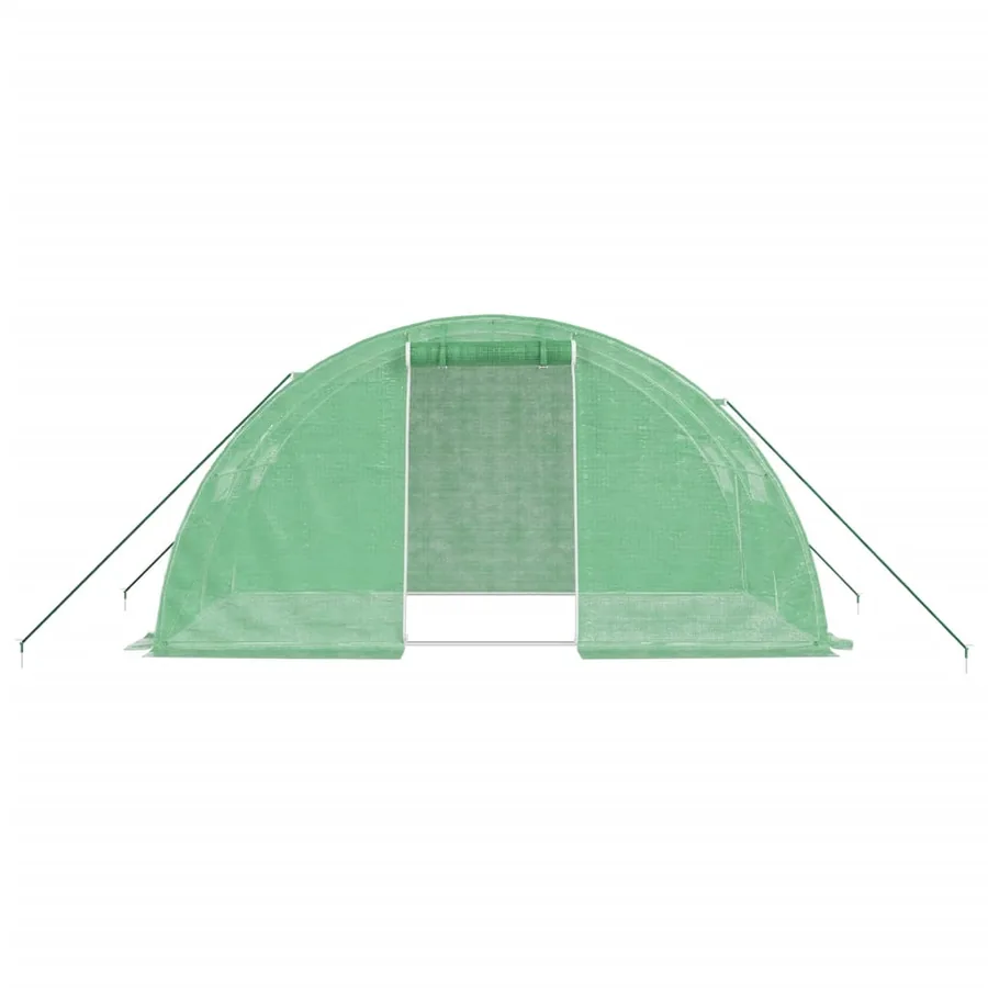 Serre avec cadre en acier vert 8 m² 4x2x2 m - 4