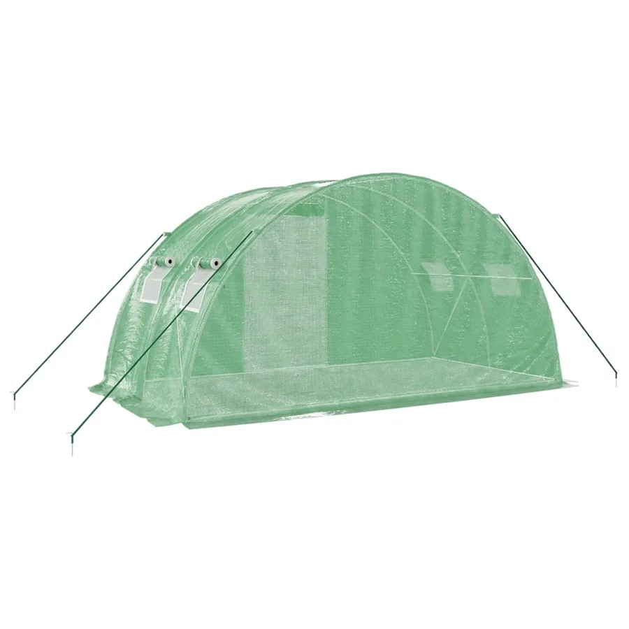 Serre avec cadre en acier vert 8 m² 4x2x2 m - 6