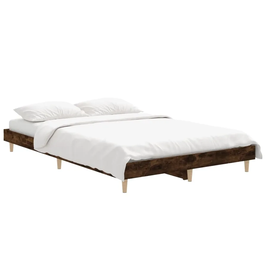 Cadre de lit sans matelas chêne fumé 120x190 cm bois ingénierie - 3