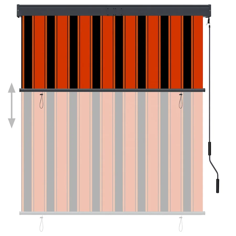 Store roulant d'extérieur 140x250 cm Orange et marron - 3