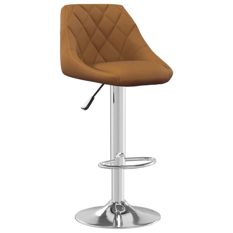 Tabourets de bar lot de 2 marron velours - 3