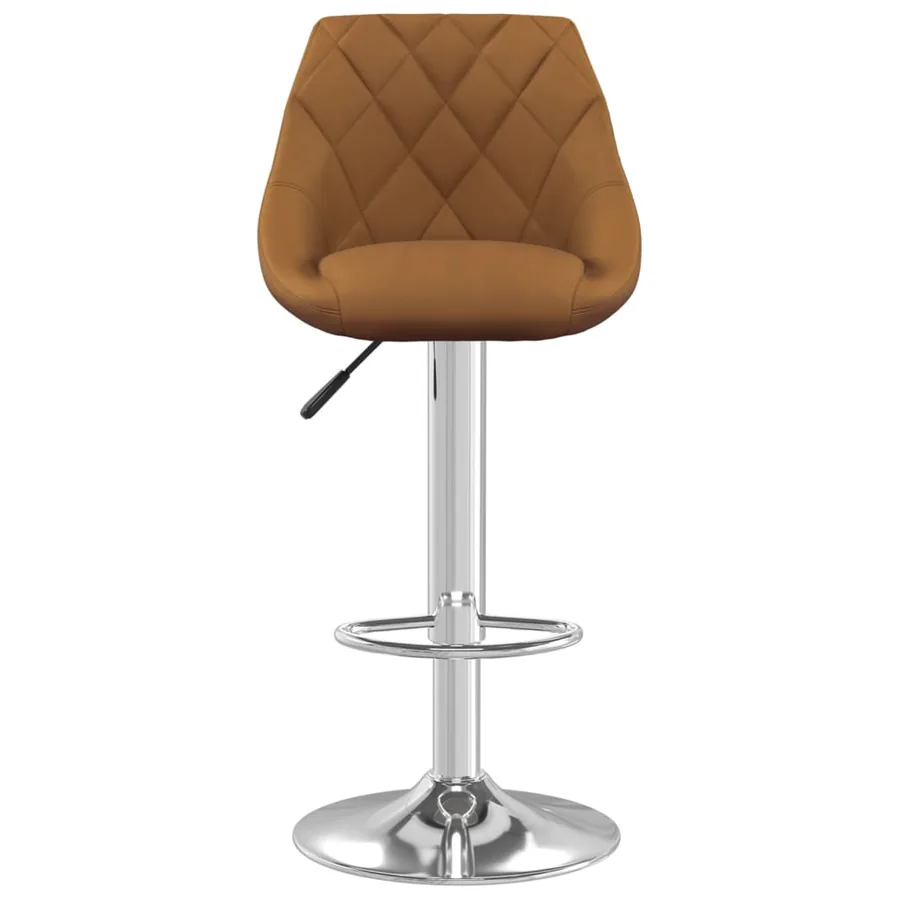 Tabourets de bar lot de 2 marron velours - 4