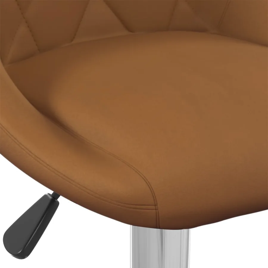 Tabourets de bar lot de 2 marron velours - 8