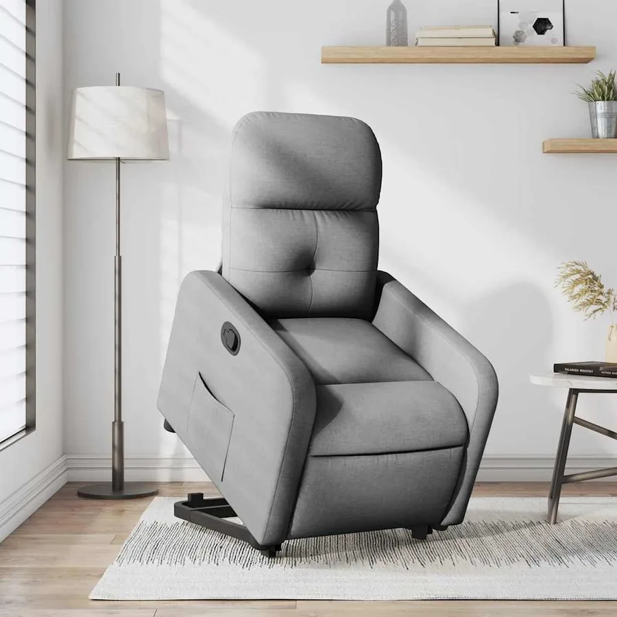 Fauteuil inclinable Gris clair Tissu - 15
