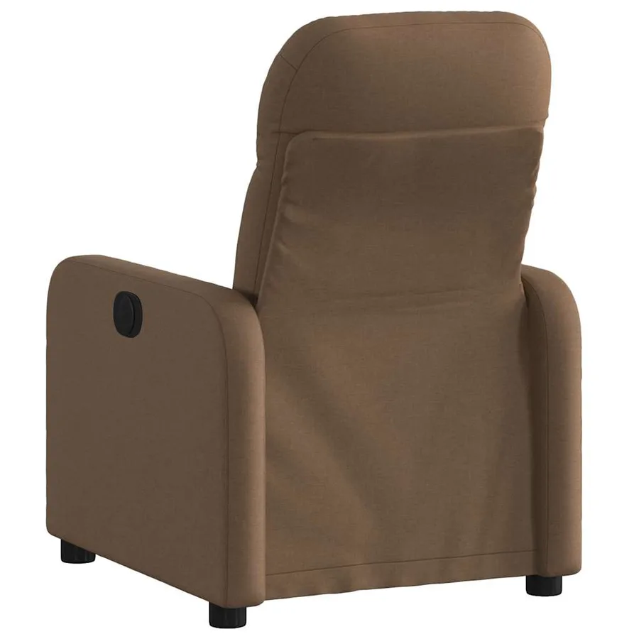 Fauteuil inclinable électrique Marron Tissu - 5