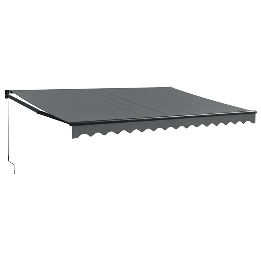 Auvent rétractable anthracite 4,5x3 m tissu et aluminium - 2