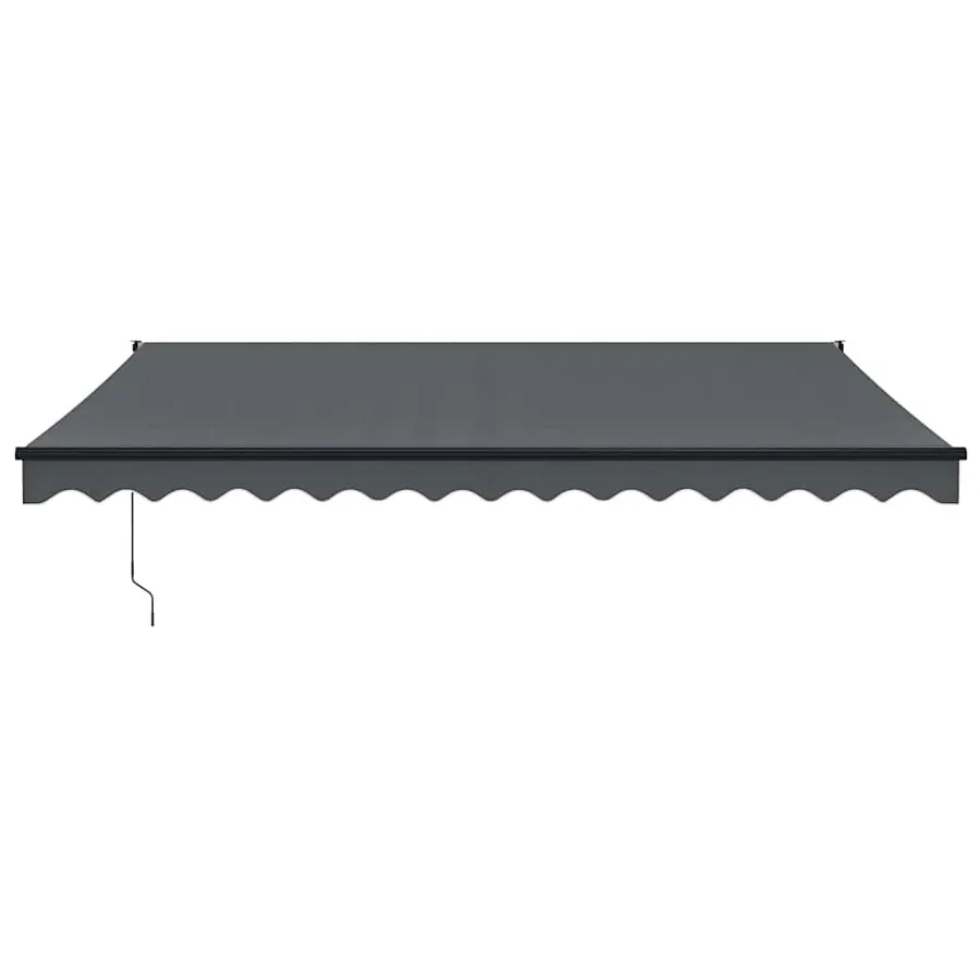 Auvent rétractable anthracite 4,5x3 m tissu et aluminium - 3