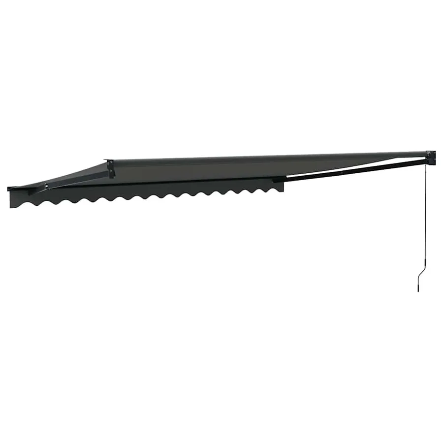 Auvent rétractable anthracite 4,5x3 m tissu et aluminium - 5