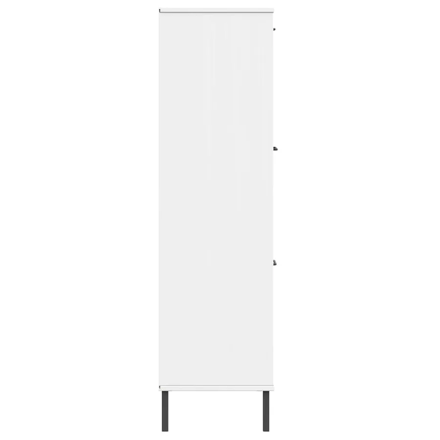 Bibliothèque avec pieds en métal Blanc 90x35x128,5 cm Bois OSLO - 6