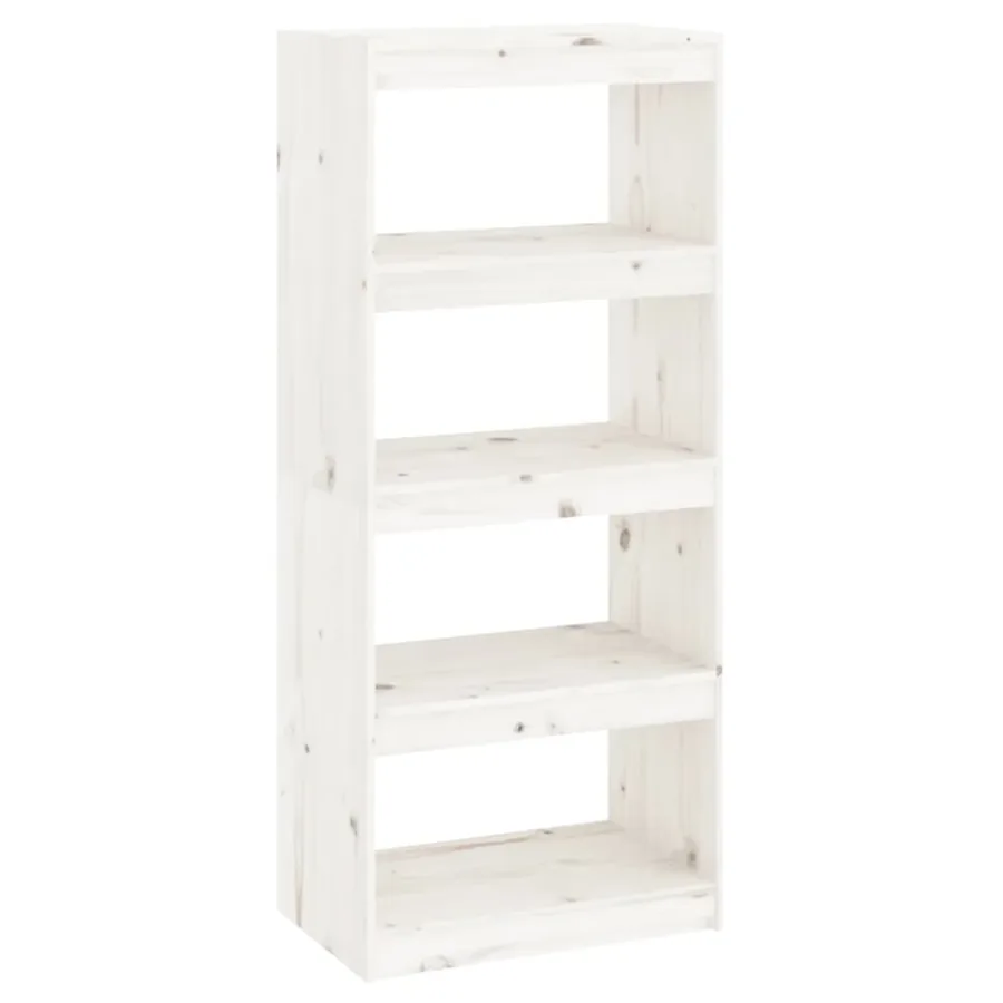 Bibliothèque/Séparateur de pièce Blanc 60x30x135,5cm Pin massif - 2