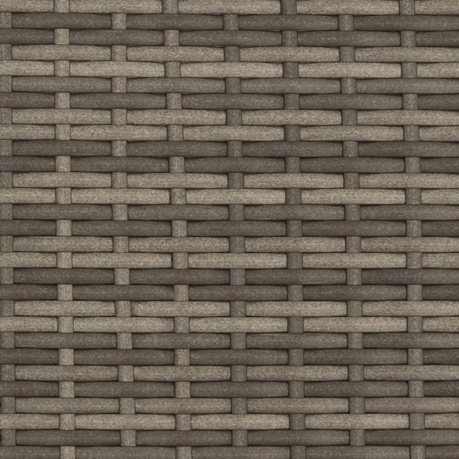 Canapé de jardin 2 places avec tabourets gris résine tressée - 8
