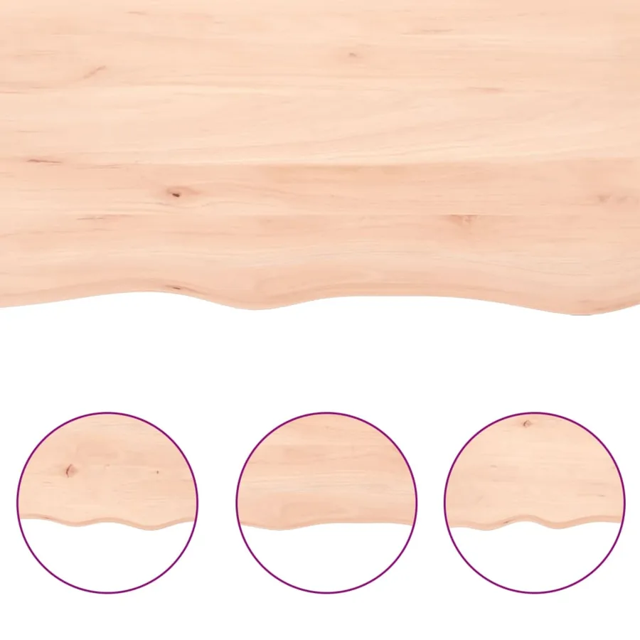 Étagère murale 100x40x2 cm bois de chêne massif non traité - 5