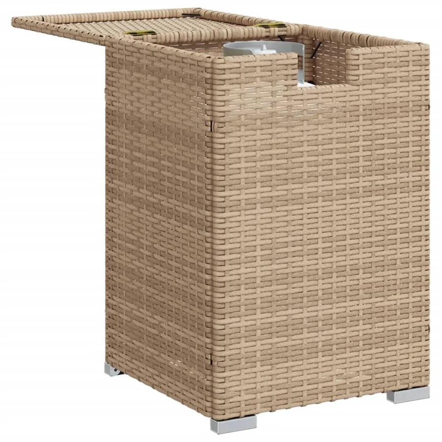 Table de couverture de bouteille de propane beige 40x40x60 cm - 4