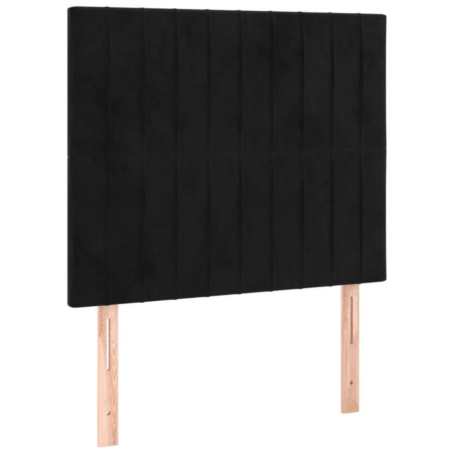 Tête de lit Noir 90x5x118/128 cm Velours - 2