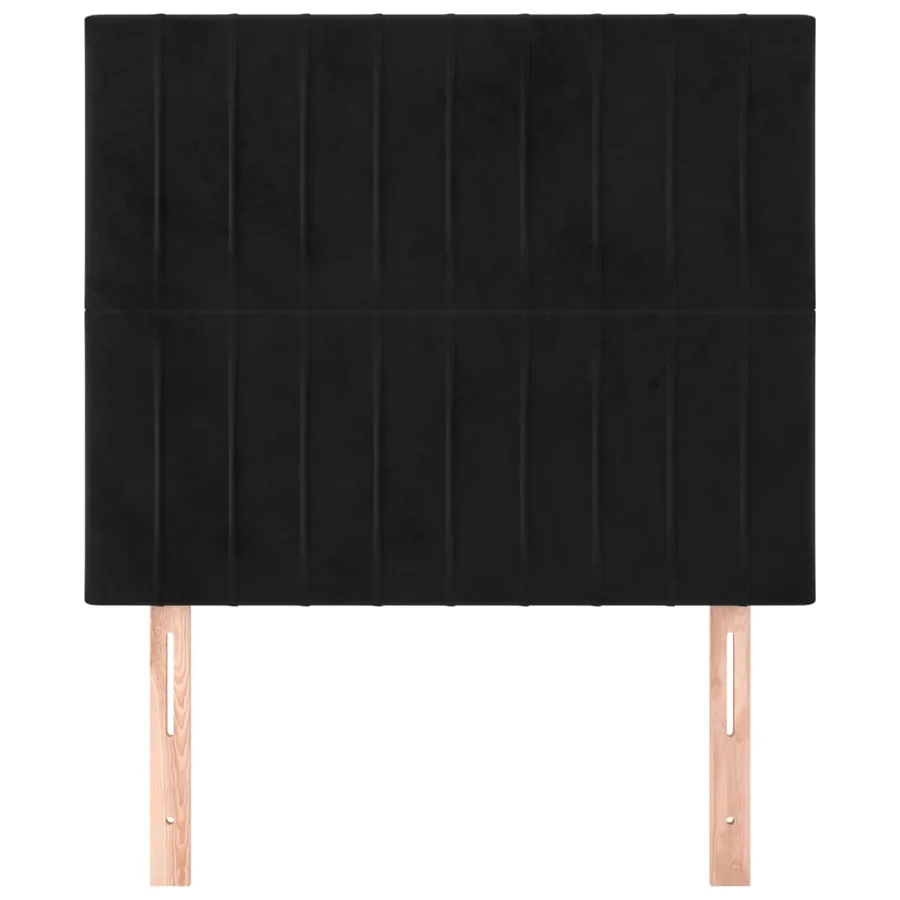Tête de lit Noir 90x5x118/128 cm Velours - 3