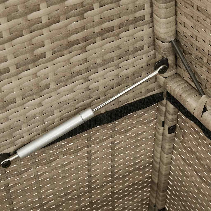 Banc de jardin avec coussins beige résine tressée - 8
