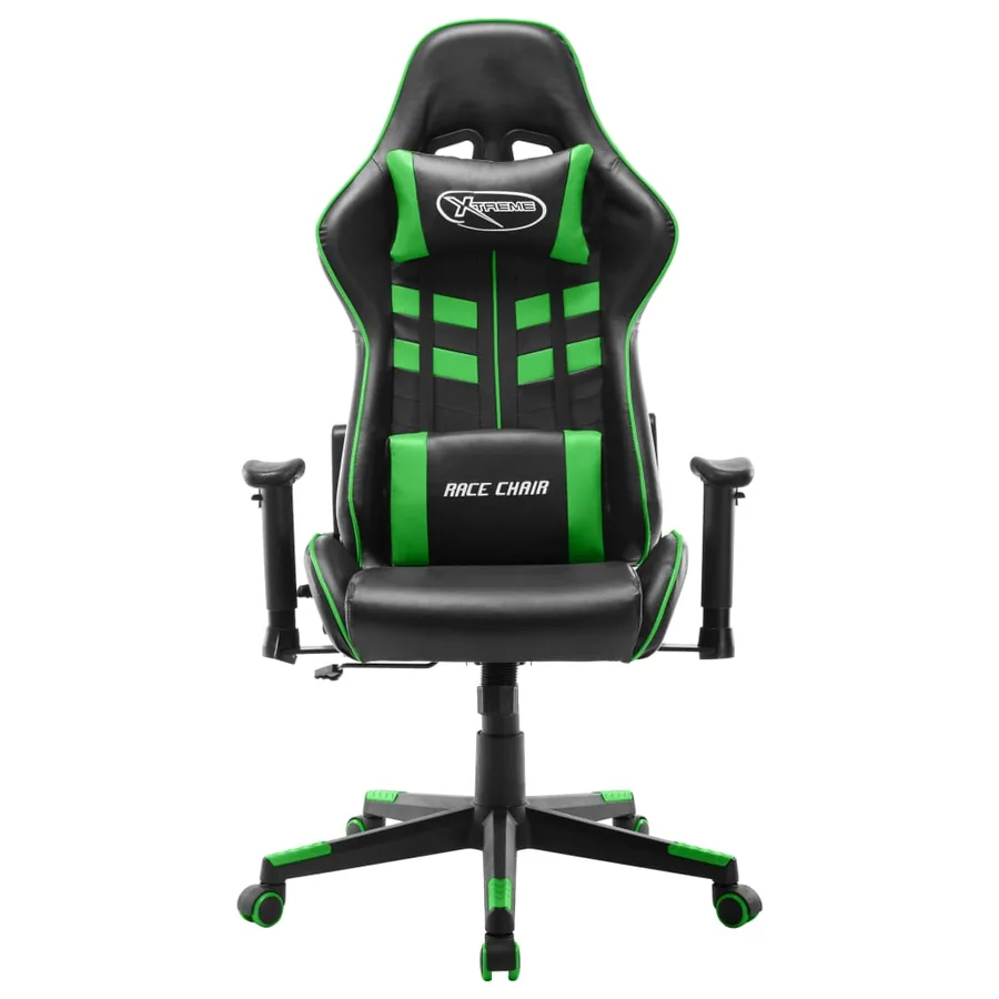 Chaise de jeu Noir et vert Cuir artificiel - 2