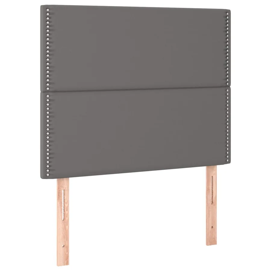 Tête de lit Gris 90x5x118/128 cm Similicuir - 2
