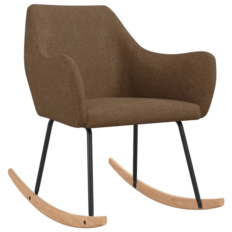 Chaise à bascule Marron Tissu - 2