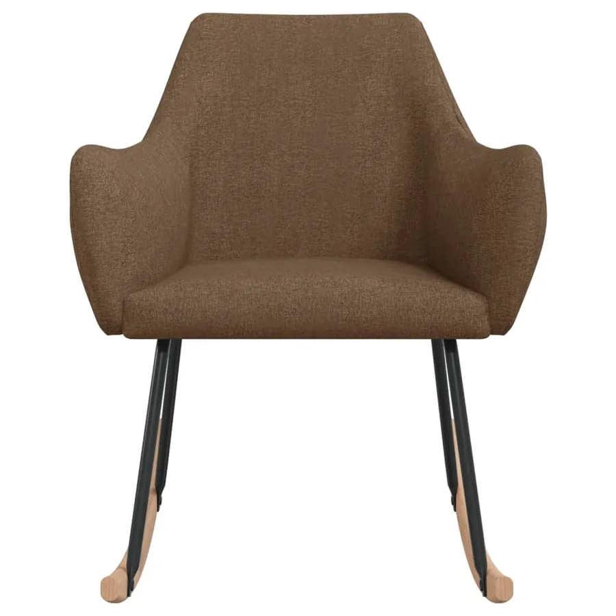 Chaise à bascule Marron Tissu - 3