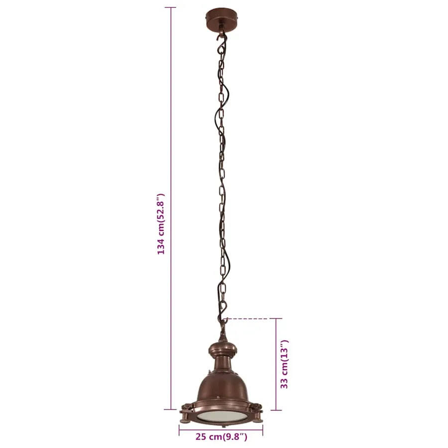 Lampe suspendue 25x25x134 cm aluminium - 8