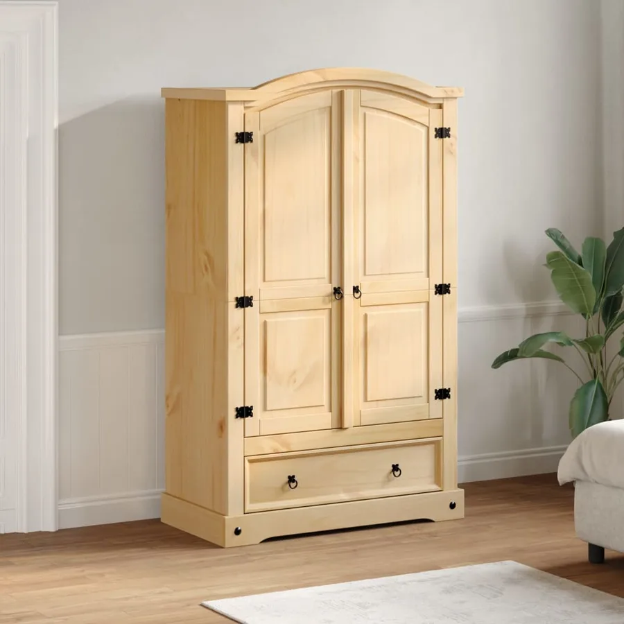 Armoire « Corona » 101 x 52 x 170 cm Bois massif Pin - 3