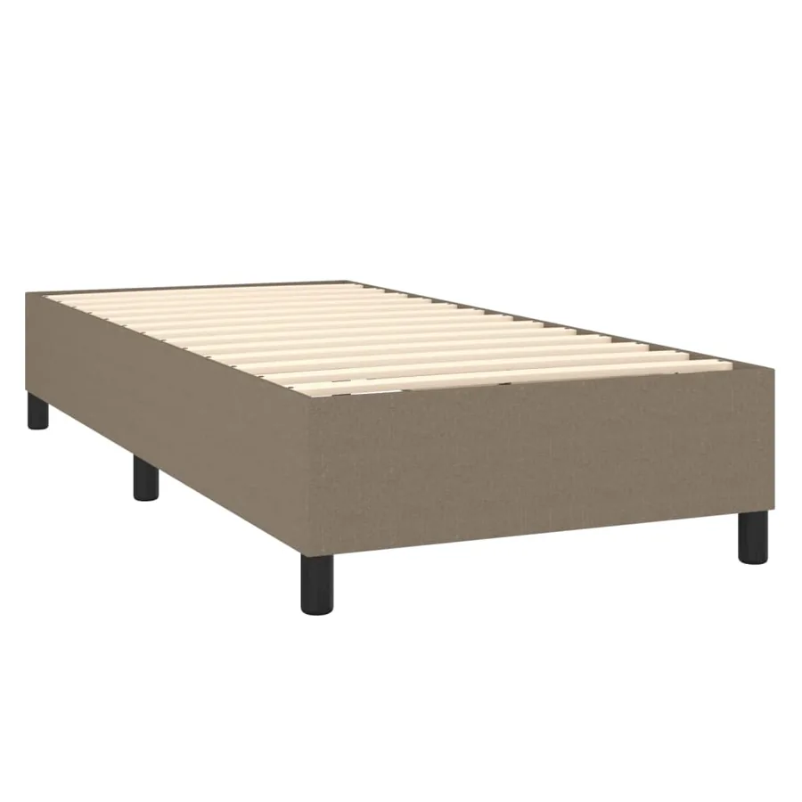 Sommier à lattes de lit avec matelas Taupe 100x200 cm Tissu - 4