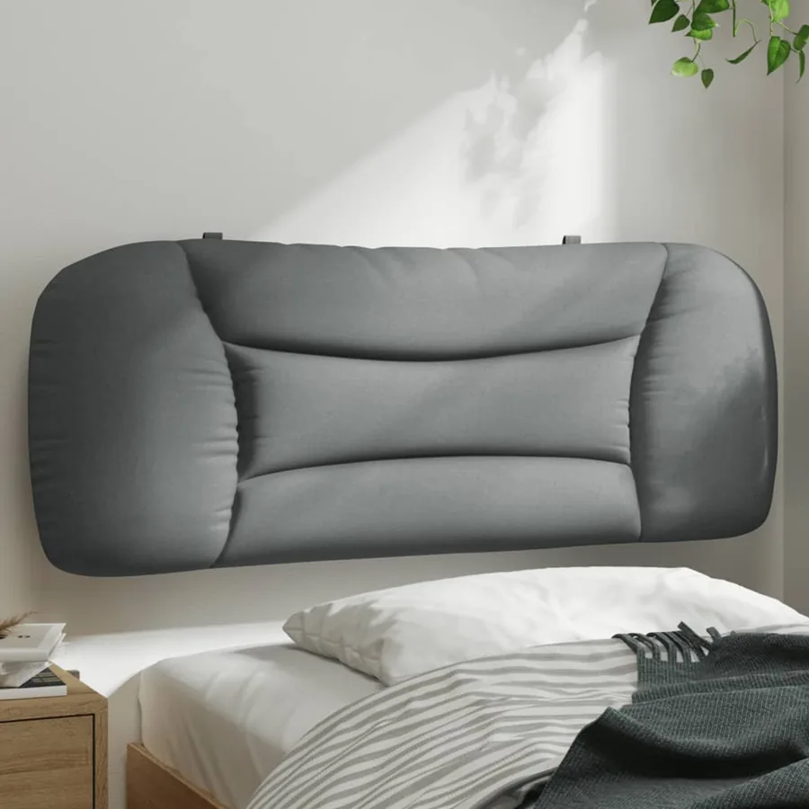 Coussin de tête de lit Hvar gris clair 100 cm tissu