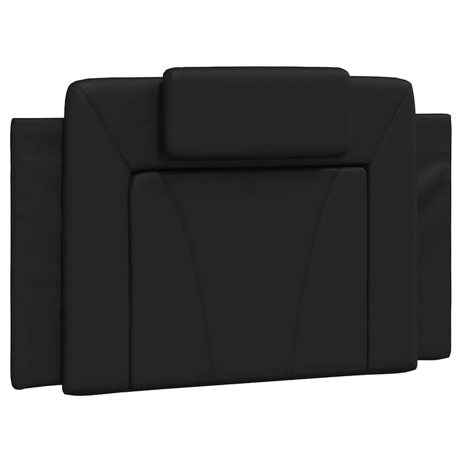 Coussin de tête de lit Viana noir 80 cm similicuir - 2
