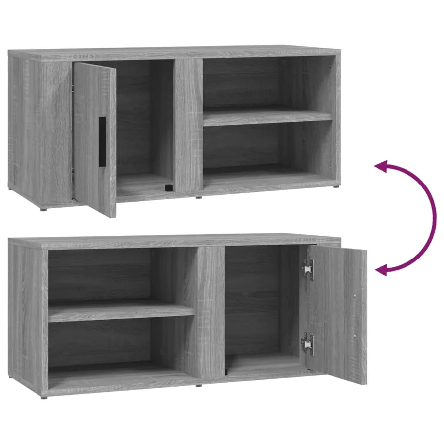 Meubles TV 2 pcs Sonoma gris 80x31,5x36 cm Bois d'ingénierie - 10