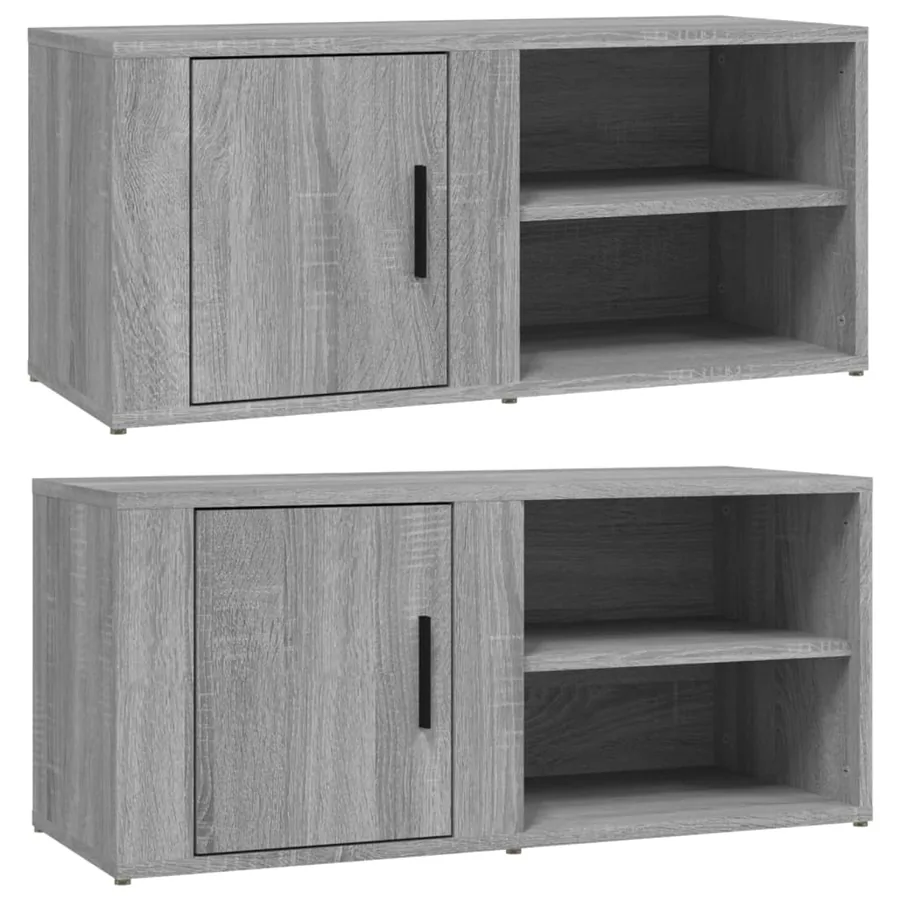 Meubles TV 2 pcs Sonoma gris 80x31,5x36 cm Bois d'ingénierie - 2