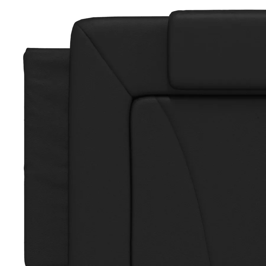 Coussin de tête de lit Viana noir 160 cm similicuir - 8