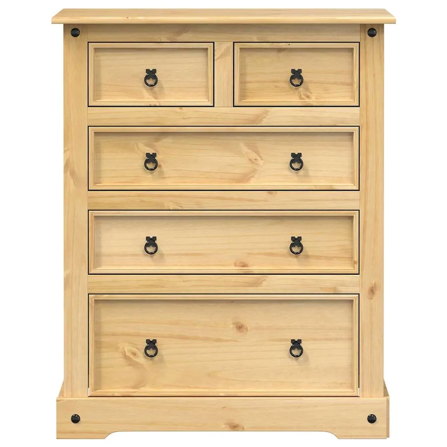 Commode Corona 92x48x114 cm bois massif de pin - 4