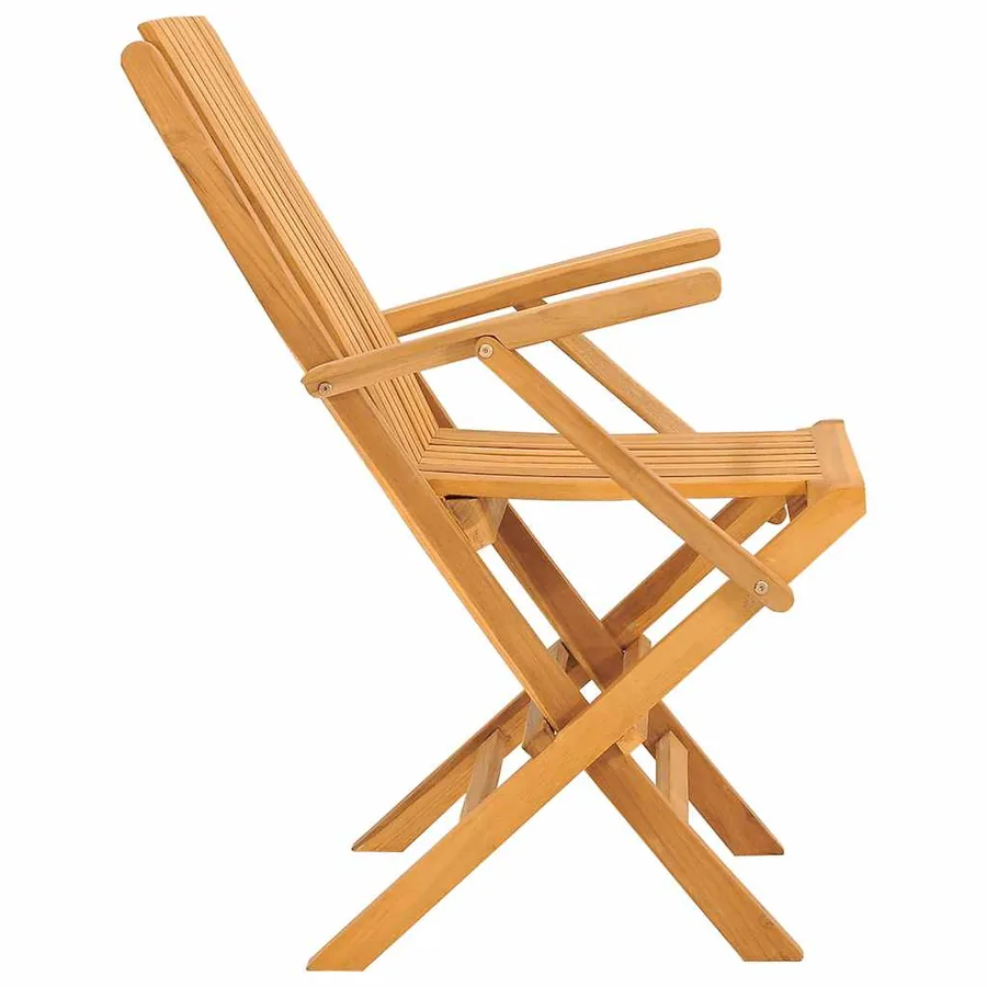 Chaises de jardin pliantes lot de 4 61x67x90cm bois massif teck - 4