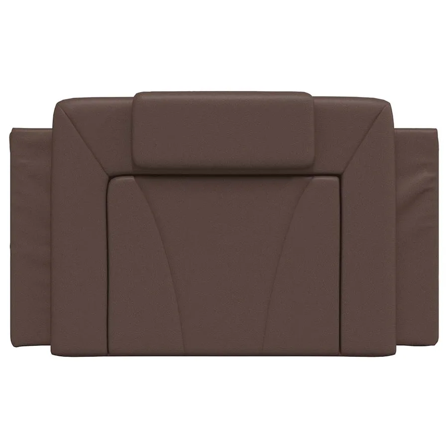 Coussin de tête de lit Viana marron 90 cm similicuir - 5