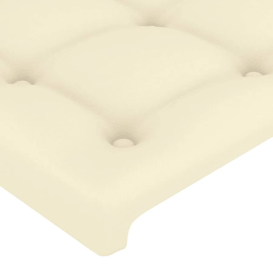 Tête de lit à LED Crème 100x5x78/88 cm Similicuir - 5