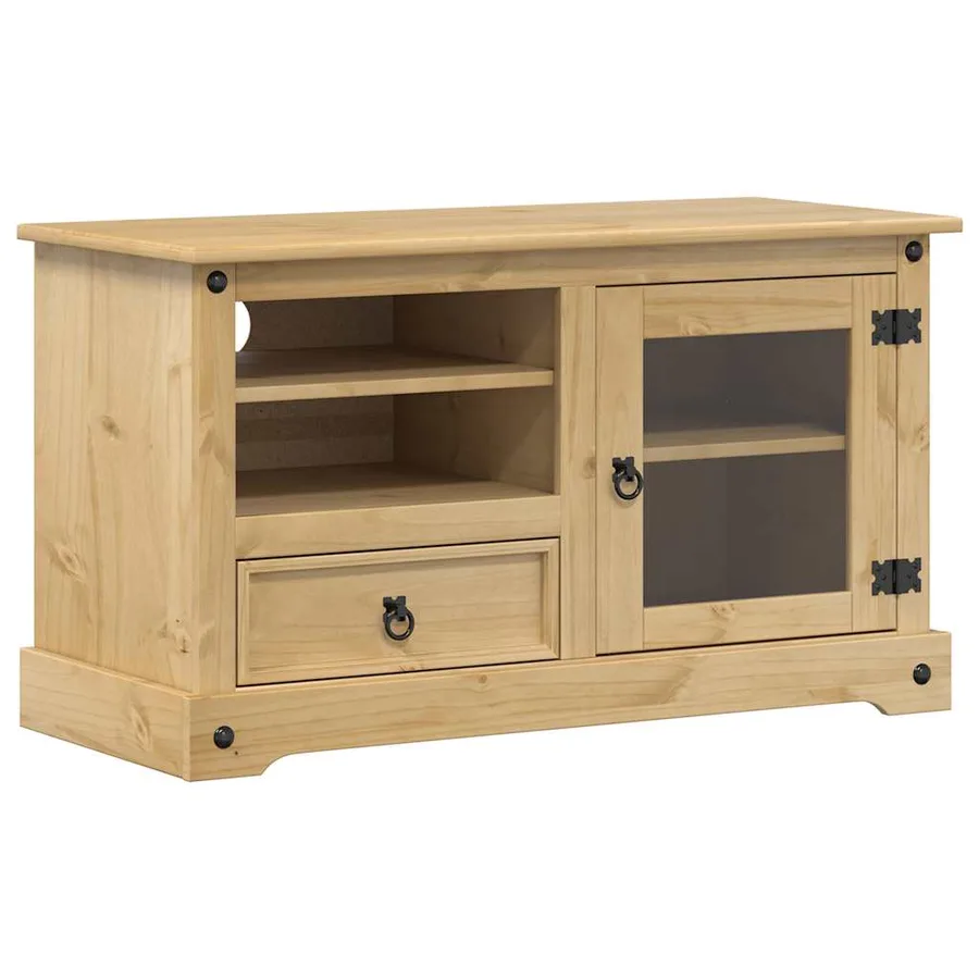 Meuble TV Corona 100x45x58 cm bois de pin massif - 2