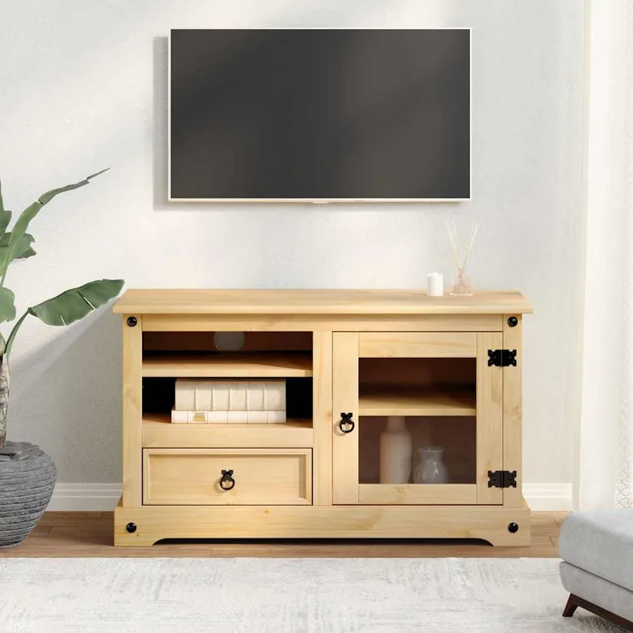 Meuble TV Corona 100x45x58 cm bois de pin massif - 3